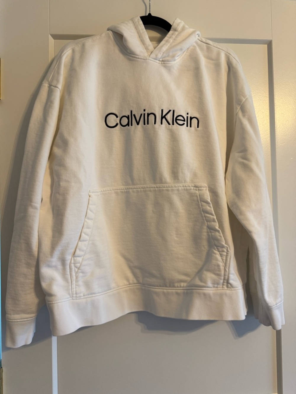 EUC! Calvin Klein White Hoodie, Size L